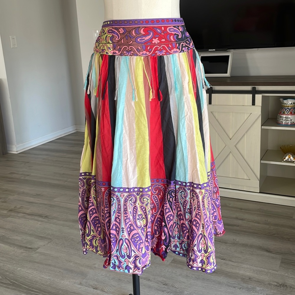 J. Peterman Bohemian Boho MIDI Skirt Size 6